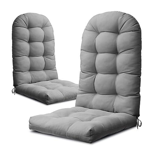 YEFU Adirondack Chair Cushion, Rocking Chair Cushions high Back, Thickened Patio Chair pad for Indoor and Outdoor, 49x20 inch, Gray, 2-Pack