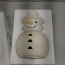 Christmas Decorations - Snowman Decor Winter Decor Handmade Resin Snowman Figurines Christmas Decor for Outdoor Indoor Holiday Table Ornaments Rustic Unique Style for Home Decor (8")