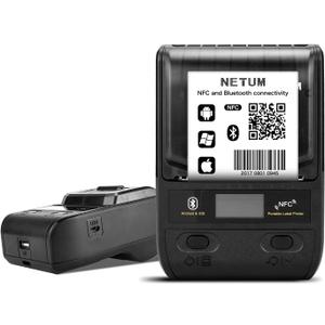 NETUM Label Maker - Bluetooth Thermal Label Printer Portable Barcode Printer Apply to Clothing, Jewelry, Retail, Mailing, Barcode, Compatible for Android & iOS System