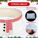 Large 30 Inch Snowman Christmas Tree Collar Red and White Sweater Christmas Tree Skirt Tree Ring Adjustable Xmas Tree Base Cover for Artificial Trees Christmas Decoration