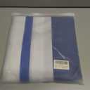 SASTYBALE Boho Farmhouse Shower Curtain, Water Resistant Vintage Fabric Bathroom Curtains, Machine Washable Country Abstract Style for Bathtub Decor with 12 Hooks, 72x72 Inch (Blue Stripe)