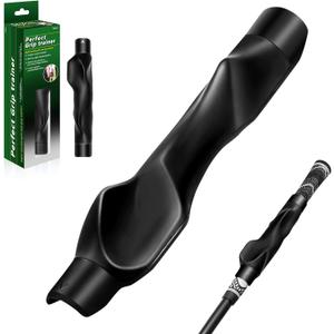 2 x Golf Grip Trainer - Correct Hand Position on Golf Club, Improve Swing Technique & Grip Strength, Lightweight Ergonomic Golf Training Aid for All Skill Levels