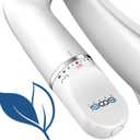 Ultra-Slim Bidet Attachment for Toilet Dual Nozzles Feminine & Rear Wash Bidet Toilet Seat Attachment Non Electric Self Cleaning Fresh Cold Water Toilet Bidets Spray Jet Easy Install (Silver)