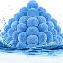 MJZ Pool Filter Balls for Sand Filter, 1.54 Lbs Reusable Sand Filter Balls for Swimming Pools, Efficient Eco-Friendly Polysphere Pool Filtration Balls, Pool Filter Balls Media for Sand Pump(Blue)