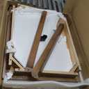 31.5" Solid Wood Dining Room Table for 2,Modern Farmhouse Rectangular Kitchen Real Wooden Table,Mid Century Fluted Design Furniture Desk for Home,Small Space,Apartment,Living Room Walnut