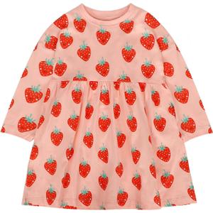 Girls Long Sleeve Dresses Toddler Fall Clothes Cotton Casual School Outfits for Kids 2-8 Years