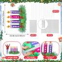 Roowest 4 ft Advent Wreath Cardboard Cutout Stand up Christmas Advent Party Decoration Hope Peace Love Joy Berries Wreath Photo Props for Xmas Home Background Holiday Church Backdrop