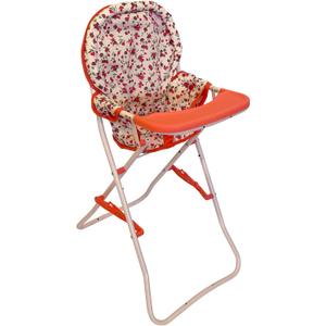 Foldable Baby Doll High Chair, Baby Doll Accessories, Dolls & Accessories Highchair Stuff for 18 Inch Doll, Doll High Chair Toy Set for Toddlers 3 Year Old Girls, 5+ Year Old Girl Doll Furniture Toys (Floral)