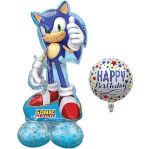 53" Sonic Airloonz Balloon Birthday Decoration - Sonic Party Supplies