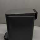 TIPGO Slim Bathroom Trash Can with Lid Soft Close, 6 Liter / 1.6 Gallon Stainless Steel Garbage Can with Removable Inner Bucket, Step Pedal, Small Trash Cans for Bedroom, Office, Kitchen (Grey)