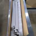 Dining Table with Marble Sintered Stone White 55" Rectangular Dining Room Table with Metal Legs for 4-6 People, Scratch Resistant & Easy to Clean, Table Only