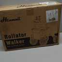 Rollator Walker for Seniors, Lightweight Foldable All Terrain Rolling Walker with seat, Aluminum Walkers with 10 inch Rubber Wheels, Handles and Backrest for Seniors and Adult (Blue)