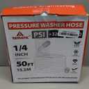 YAMATIC Pressure Washer Hose 50FT x 1/4", 3200 PSI Kink Resistant OEM-Quality Upgrade Power Washer Replacement/Extension with M22-14mm Brass Fittings for Ryobi, Troy Bilt, Greenworks, CRAFTSMAN