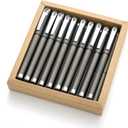 MiSiBao 0.7mm Black Ink Gel Ink Rollerball Pens 2 in 1 Medium Point Pens with Stylus Work Pen Smooth Writing for Office Black gel pen (Dark Grey-18pack)