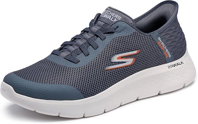 SKECHERS MACHINE WASHABLE GO WALK FLEX HANDS UP GRAY 10.5