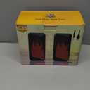 SOULION C30 Computer Speakers, USB Powered & 3.5 mm AUX Bluetooth Speakers for Desktop Monitor, LED Flame Lights & Easy-Control Pod, Gaming Speakers for Laptop Tablet Phone - Black