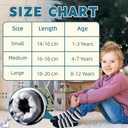 Eyean Kids Fuzzy Socks Non Slip Soft Fluffy Slipper Grips Socks Warm Plush Cozy Cabin Boy Girls Crew Socks 6 Pairs (8-12 Years, Colorful Stripes)