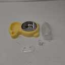 Dog Bowls, Cat Food and Water Bowl Set with Water Dispenser and Stainless Steel Bowl for Cats and Small Dogs - Yellow