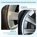 Rim Protector for Model Y Juniper 2025 2026 20” Helix Wheel, ABS+PC Wheel Rim Guard with Scratch & Scuff Protection, Prevents Curb Rash & Scratches, Clip-on Hub Protector Rings