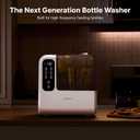 Momcozy DeepClean Bottle Washer, 8 Bottles Large Capacity, Precision Cleaning for Pump Parts and Feeding Accessories, Self Cleaning Auto All in One Baby Bottle Washer, Sterilizer & Dryer