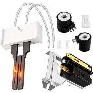 New Gas Dryer Repair Kit with 338906 Flame Sensor, 279311 Igniter & 279834 Gas Valve Coils - Replaces PS334310 AP3094138 WP338906, Compatible with Kenmore Whirlpool Maytag Gas Dryers