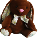 HH 12in Bunny With Ribbon Plush Brown