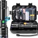 Rechargeable Flashlights 10000 High Lumens Single One Mode Super Bright, High Powered LED Flashlight USB C, High Beam 3280 ft Long Lasting Powerful Heavy Duty Strong Flash Light For Security Hiking