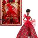Barbie Signature Doll, 2024 Holiday Barbie Fashion Doll with Brown Hair Wearing Plaid Gown, Seasonal Collector Gift in Displayable Packaging