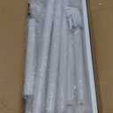 IBUYKE Industrial Pipe Clothes Rack, 50 Inch Wall Mounted Clothing Rack, Space-Saving Hanging Closet Rod, Heavy Duty Multi-Purpose Garment Rack for Closet and Laundry Room(4 Bases), White TYJ002W