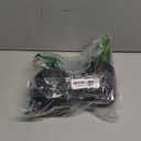 MyGift Tabletop Artificial Grass Plants Decorative Faux Greenery Plant Potted in Modern Cylindrical Black Cement Pots, Set of 2