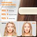 Cordless Hair Straightener, Portable Flat Iron for Travel, 2 in 1 Hair Styling Tools for straightening and Curling, Lightweight on-The-go, 4500 mAh Battery, Fast USB-C Charging (White)