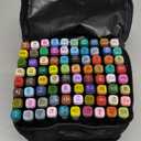 80 Colors Alcohol Markers Artist Drawing Art for Kids Dual Tip Adult Coloring Painting Supplies Perfect Boys Girls Students Adult(80 Black Shell)