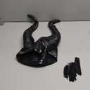 Uranshin Halloween Maleficent Horns Maleficent Costume, Black Long Women Horns Queen Hat, Deluxe Magic Witch Headpiece Headdress for Women Adults