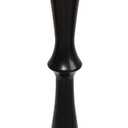 12" x 25" Wooden Round Pedestal Drink Side Table for Small Spaces, Black