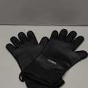 GEEKHOM BBQ Gloves Heat Resistant, 13.7 Inch Long Waterproof Silicone Oven Mitts for Grilling and Smoker, Non-Slip 5 Finger Kitchen Hot Mitts for Baking, Cooking & Cast Iron, Black (One Size Fits Most)