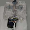 YJFWAL Solar Glass Cross Garden Stake Light, Cemetery Decorations for Grave Outdoor Lights, Easter Jesus Cross Angel Wings Sympathy Memorial Gifts, for Garden Lawn Yard Patio Decor