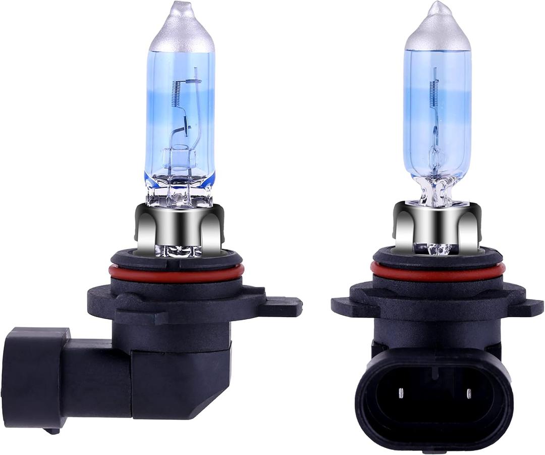 NEWBROWN 9006 Headlight Bulbs HB4 Halogen Bulb 5000K Super White Light Long Life Replacement P22D 12V/51W (9006/HB4, 2 Pack)