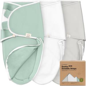 Baby Swaddle Sleep Sacks with Zipper - 3-Pack Swaddles for Newborns 0-3 Months, Infant, Baby Girls, Boys, Soft & Durable Newborn Sleep Sack, Easy Diaper Change Swaddling Blanket (Sage) (One Size)