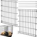 Dog Crate Divider Panel 2-Pack, 20.5" H Adjustable Kennel Divider | Adjusts 15.7"-30.7" W, fits 30"-36" wire cages for puppy potty training & anxiety relief, Durable rust-resistant metal design