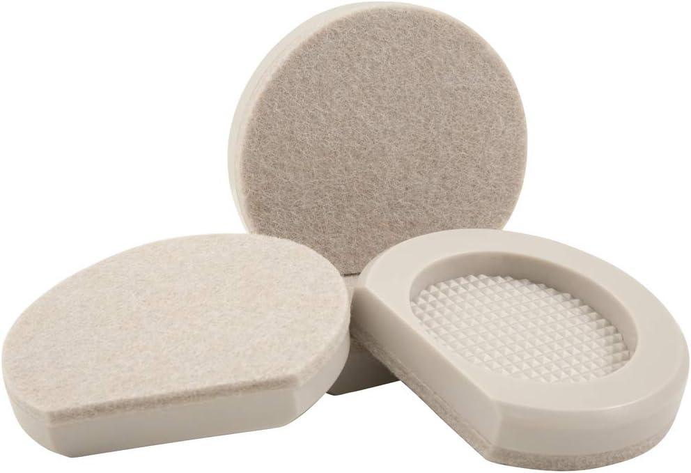 Super Sliders 3" Heavy Duty Appliance Slider - Cupped Design with Felt Bottom for Refrigerators, Washers & Ovens - Hardwood Floor Protector - Beige (1 Count (Pack of 1))