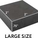 Impresa Rubber Pot Risers - Non-Marking Pot Feet & Slip-Resistant Base - Heavy-Duty Support & Plant Lift - 6000 lb Capacity & Outdoor Riser - 20 Pack, 2 x 2 x 3/4 in, Black