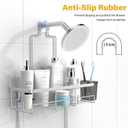 AKTECKE Shower Caddy Hanging Bathroom Organizer: Rustproof Shower Shelf for Inside Shower - No Drilling Shower Racks Over Showerhead - Bath Shelves Rack for Shampoo Soap Chrome