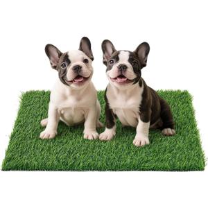 Artificial Grass Pad for Dogs Potty: Fake Grass for Dogs Puppy Potty Training to Pee and Poop on Balcony, Backyard, Patio, Apartment - Protect Floor and Furnitures, 2X Faster Drainage, Easy to Clean (L-33.2"X20.8")