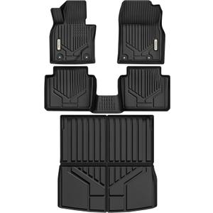 YITAMOTOR Floor Mats Fit for Mazda CX-50 2023-2025Not for Hybrid, All-Weather TPE 1st, 2nd Row, and Trunk Mats - Black