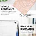 Seorsok Compatible with MacBook Air 13 Inch Case 2022 2021 2020 2019 2018 Release A1932 A2179 M1 A2337 Touch ID,Luxurious and Skin-Friendly Leather Plastic Hard Shell&Keyboard Cover,Orangepink Wave