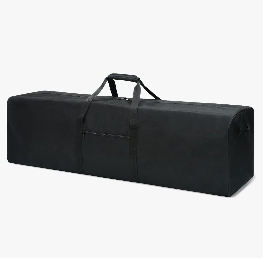 Urbanstand 52 Inch Large Duffle Bag for Travel Camping Sport Equipment Storage Bag with 2-way Lockable Zippers (Black)