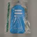 FITLY Soft Flask - Shrink As You Drink Soft Water Bottle for Hydration Pack - Folding Water Bottle Ideal for Running, Hiking, Cycling, Climbing & Rigorous Activity (12 Ounces, Blue)