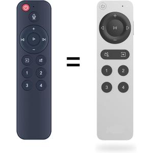 ZWP Replacement Voice Remote Control Compatible for WiiM Music Streamers and Amplifiers Voice Remote 2 | Push-to-Talk, 4 Smart Preset Buttons AMP003