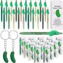 Sayglossy 20 Set Valentine's Day Employee Appreciation Gifts Bulk Pickle Keychain for Coworker with Thank You Cards Fancy Pens Emotional Support Pickle Bulk Inspirational Gifts for Employees Coworker
