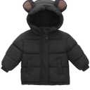 Toddler Girl Winter Coat Baby Boys Fleece Warm Cute Bear Ear Hooded Jacket Clothes
 Size 110